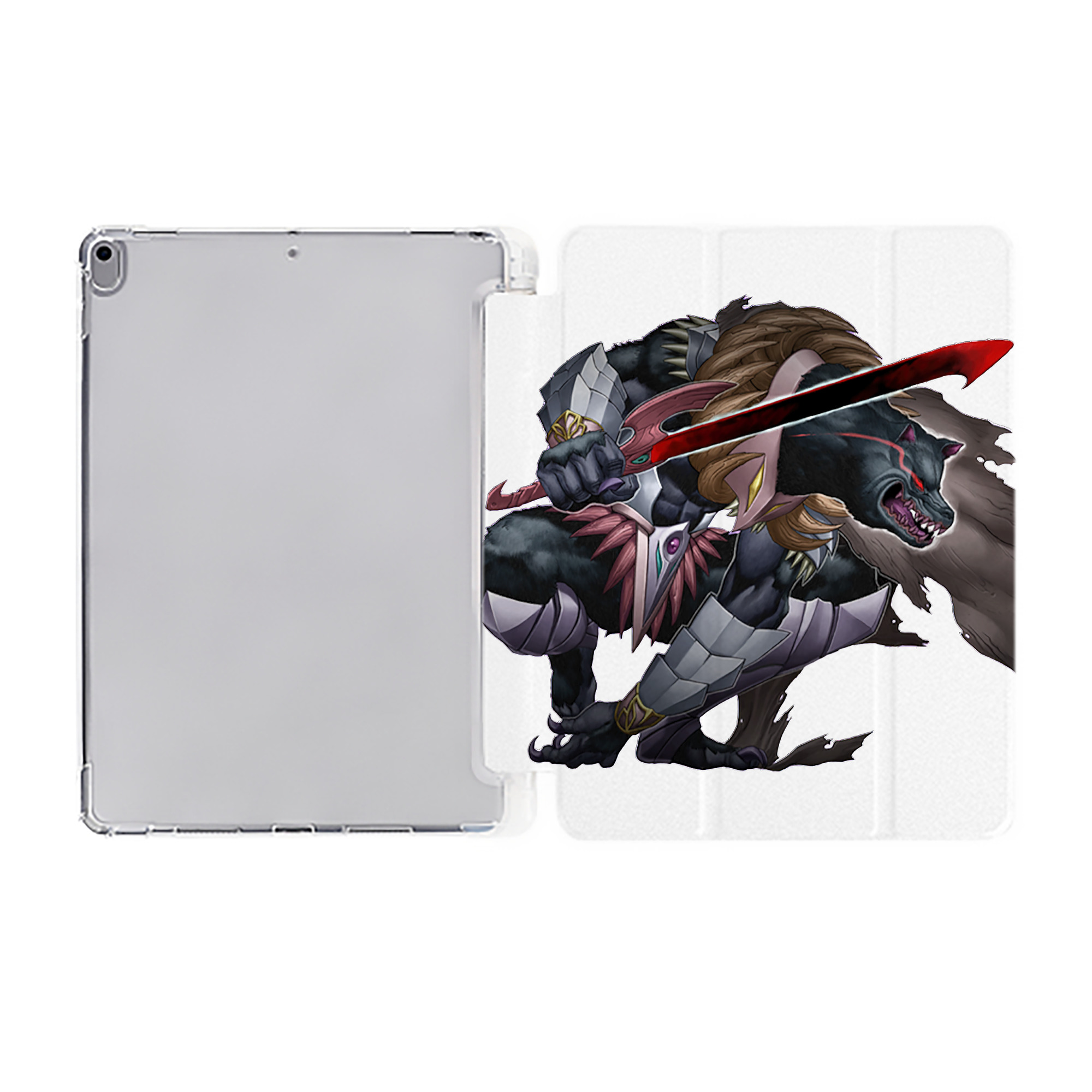 （画像用） 遊☆戯☆王 Yu-Gi-Oh! IPad ケース ペン収納付き 三つ折りスタンド PUレザー×シリコン 対応機種9.5/10.5/10.9インチ